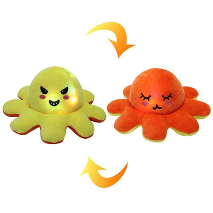 Creative Jellyfish Plush Toys Emotional Figurines with Colorful Light