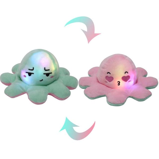 Creative Jellyfish Plush Toys Emotional Figurines with Colorful Light