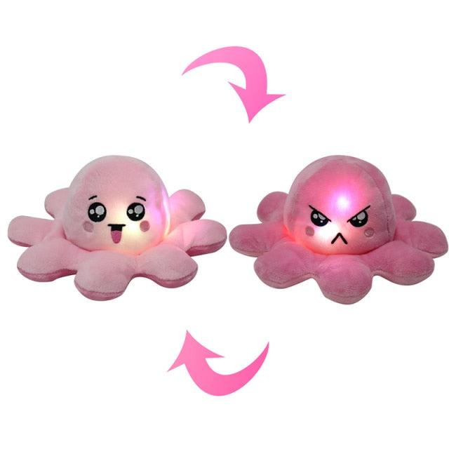 Creative Jellyfish Plush Toys Emotional Figurines with Colorful Light