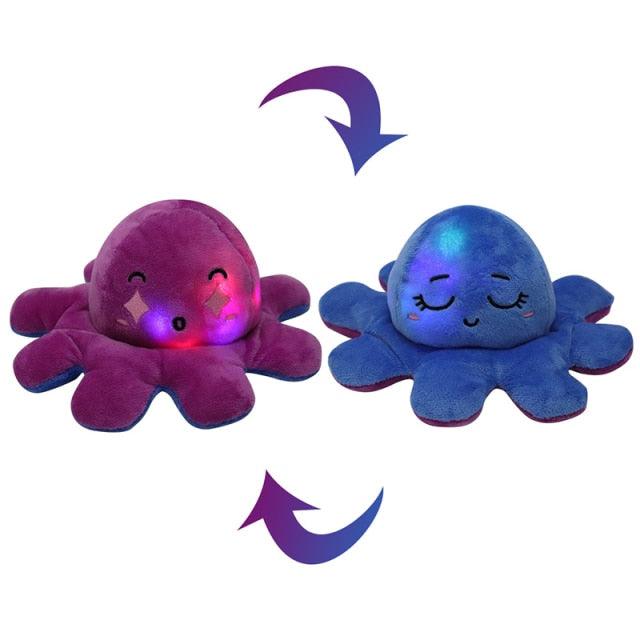 Creative Jellyfish Plush Toys Emotional Figurines with Colorful Light