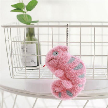 Porte-clés en peluche lézards mignons