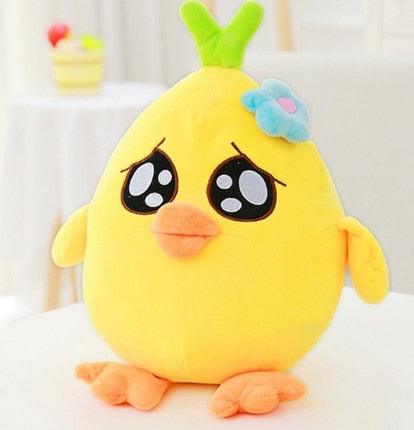 Poupée peluche poulet jaune Kawaii