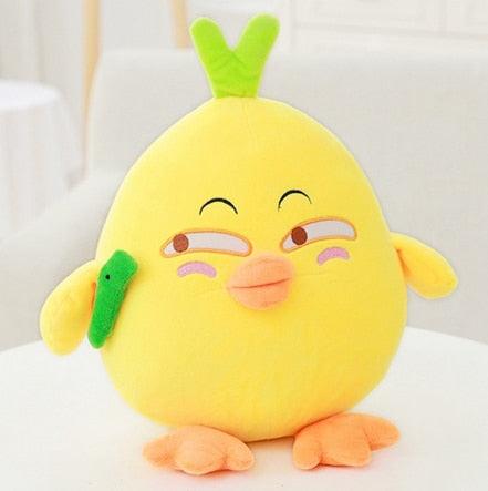 Poupée peluche poulet jaune Kawaii