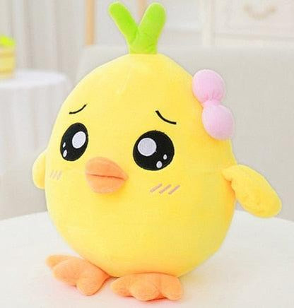 Poupée peluche poulet jaune Kawaii