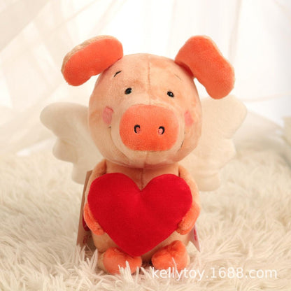 Petit Cochon Welby Angel Love Heart, Poupée Peluche Animal Jouet Rembourré