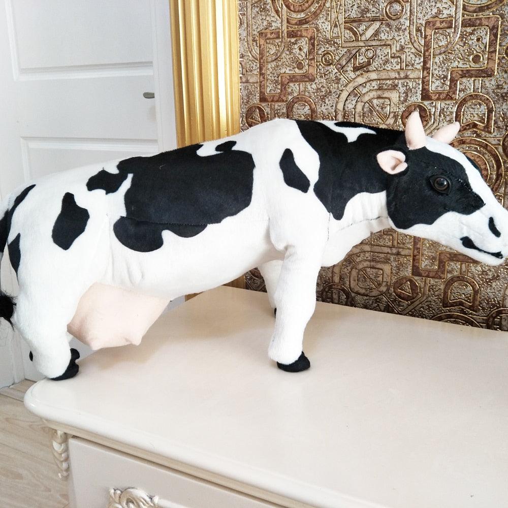 Grand animal en peluche vache réaliste