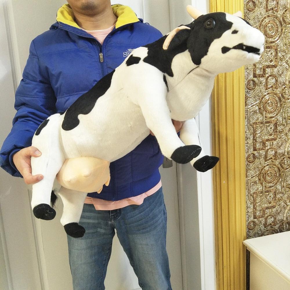 Grand animal en peluche vache réaliste