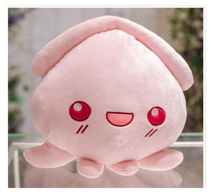 Kawaii Cartoon Pink Squid Plush Toy