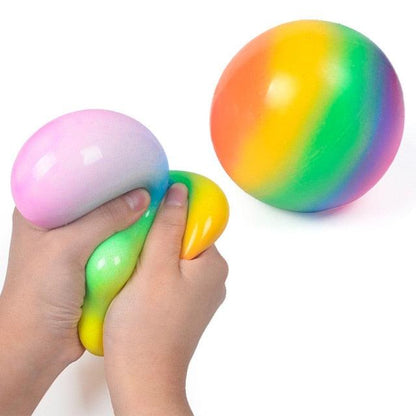 Rainbow plush stress ball