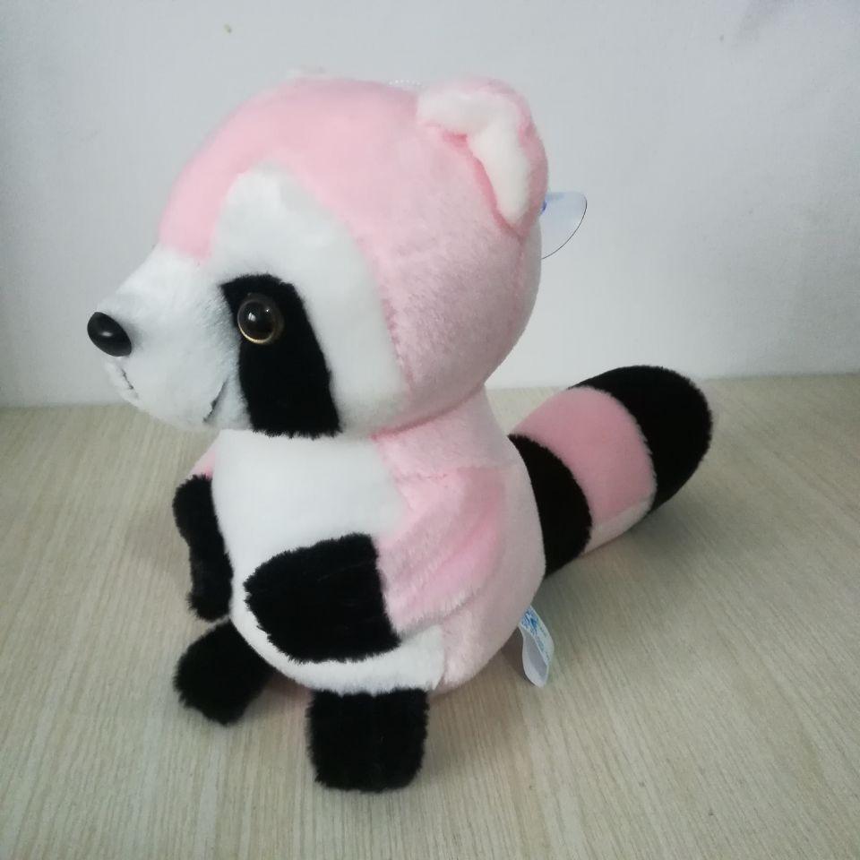 Peluche raton laveur rose