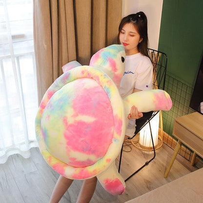 Peluche tortue de mer géante colorée de 32 pouces