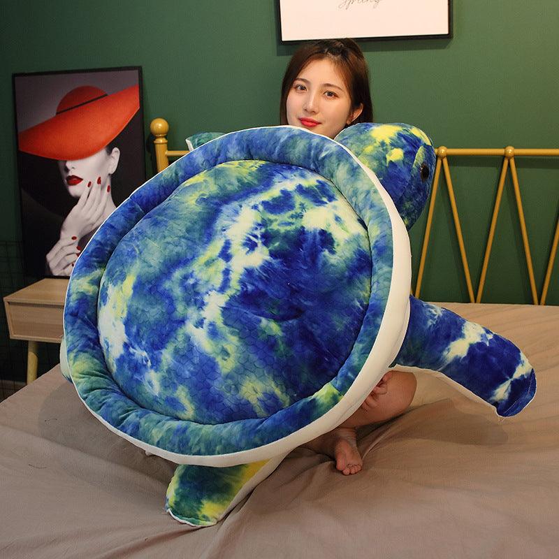 Peluche tortue de mer géante colorée de 32 pouces