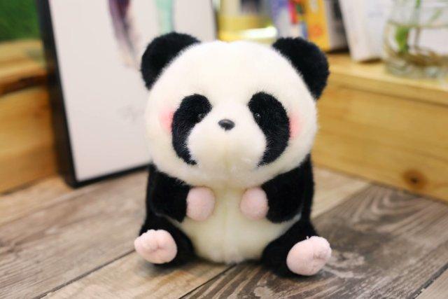 Ours Panda Assis Peluche Animaux à Fourrure Amis