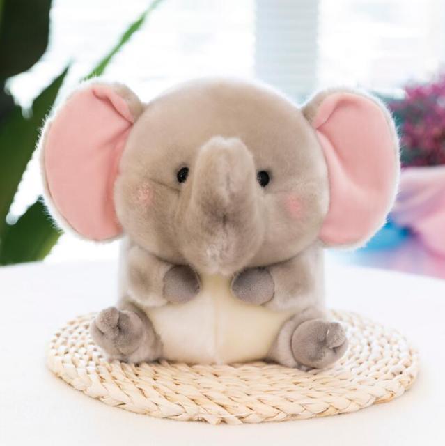 Elephant Assis Animal en Fourrure Plushy Friends