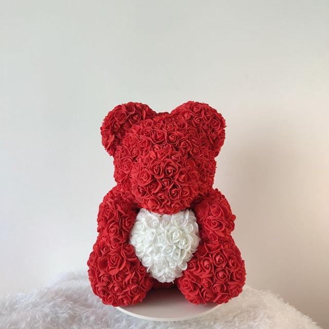 Valentine's Day Pink Teddy Bear "Forever" Flower Teddy Bear