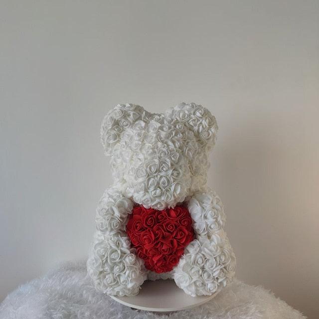 Valentine's Day Pink Teddy Bear "Forever" Flower Teddy Bear