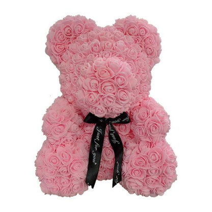 Valentine's Day Pink Teddy Bear "Forever" Flower Teddy Bear