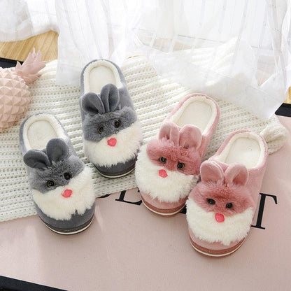 Chaussons d'intérieur mignons en forme de lapin