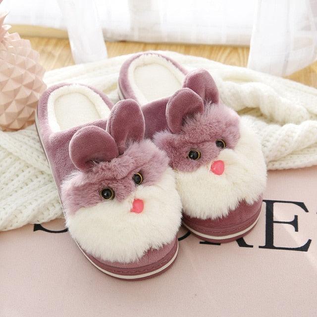 Cute Rabbit Shaped Indoor Slippers