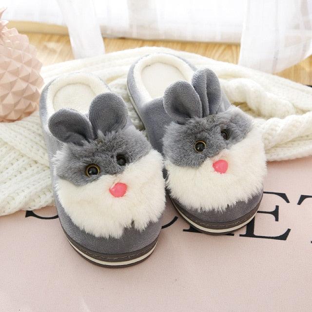 Cute Rabbit Shaped Indoor Slippers