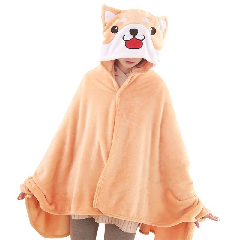 Jouet en peluche Shiba Inu Dog Cape Blanket