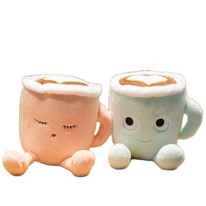 Peluches Matcha et tasse de café Latte