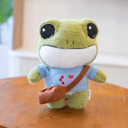 Kawaii green frog plush toy