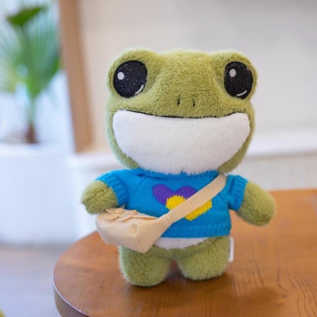 Kawaii green frog plush toy