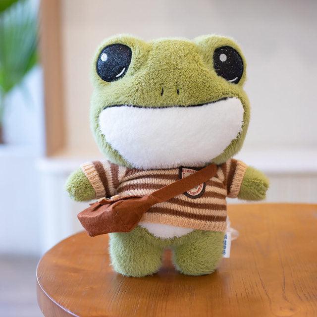 Kawaii green frog plush toy