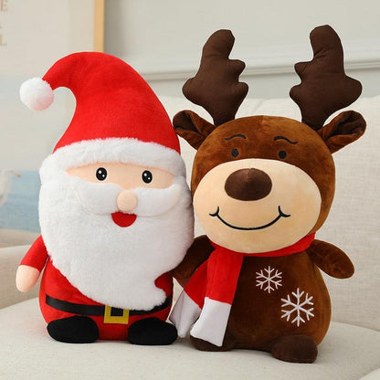 Peluches Père Noël et Renne