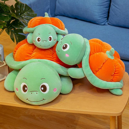 Kawaii Jumbo Pumpkin Turtle Plush Toy