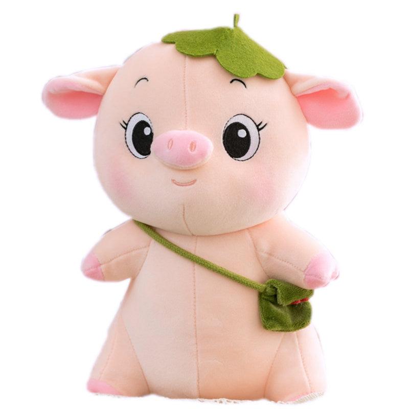 Peluche Chapeau Feuille de Lotus Piggy