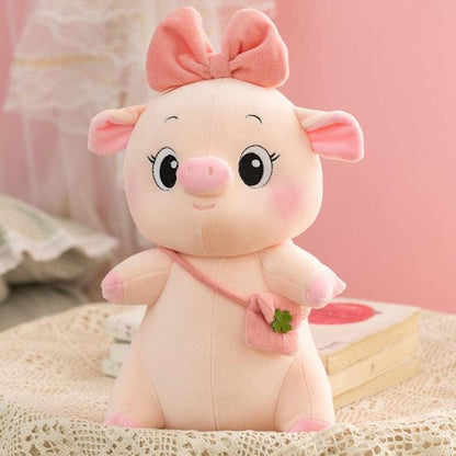 Plush Hat Lotus Leaf Piggy