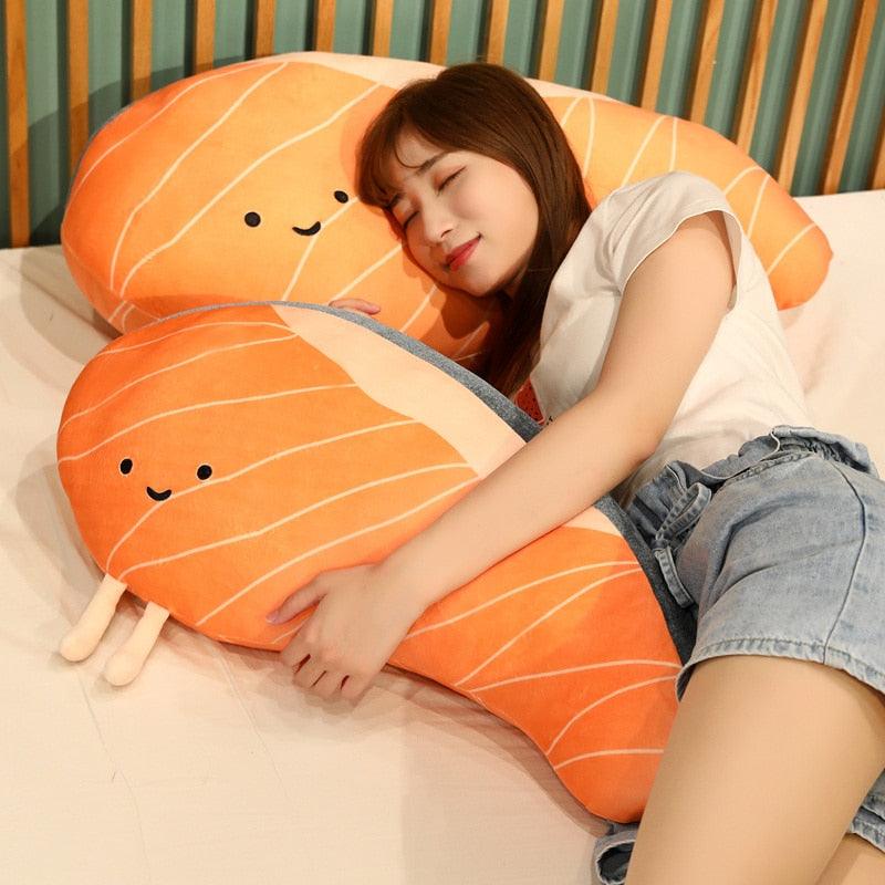 Cartoon Salmon Sashimi Pillow