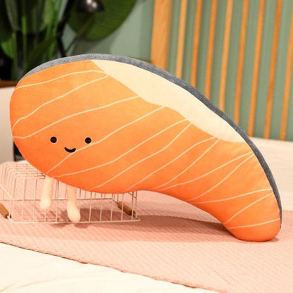 Cartoon Salmon Sashimi Pillow