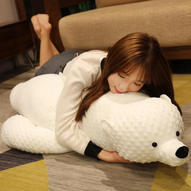 Giant Lying Polar Bear Plush Toy