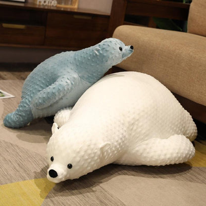 Peluche Géante Ours Polaire Couché