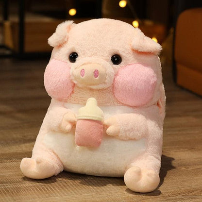Pink Pig Plush Hand Warmer and Backpack