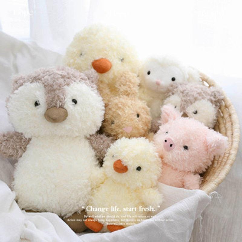 Jouet en peluche Pig Bunny Chick Owl Lamb