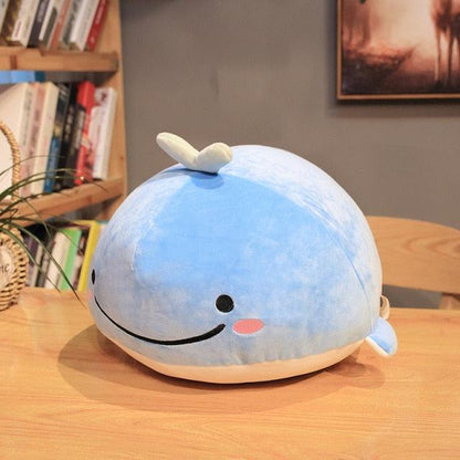 Plush Fat Whale Dolphin Pillow