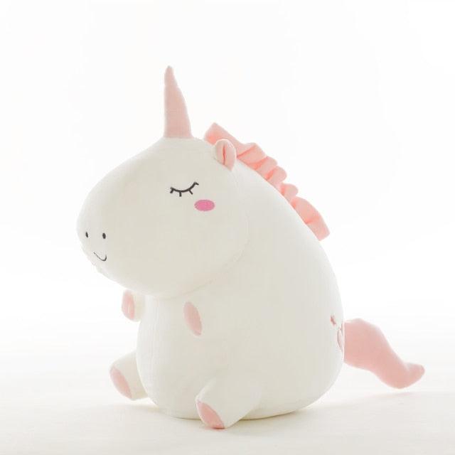 Peluche grosse licorne ronde