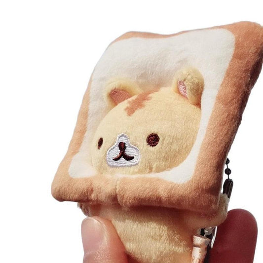 Poupée Peluche Animale Pain Cat Toast Porte Clé