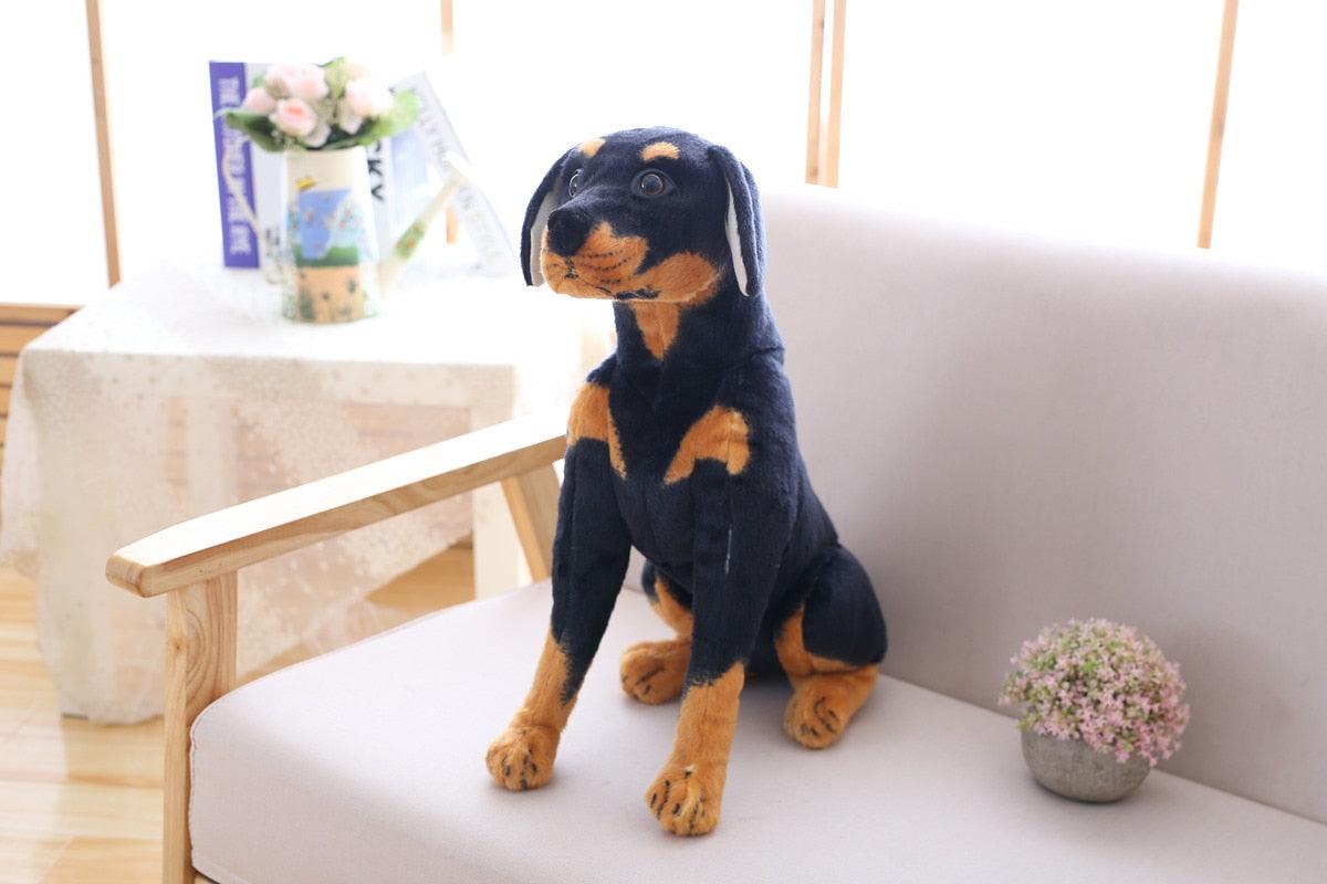 Animaux en peluche Rottweiler réaliste