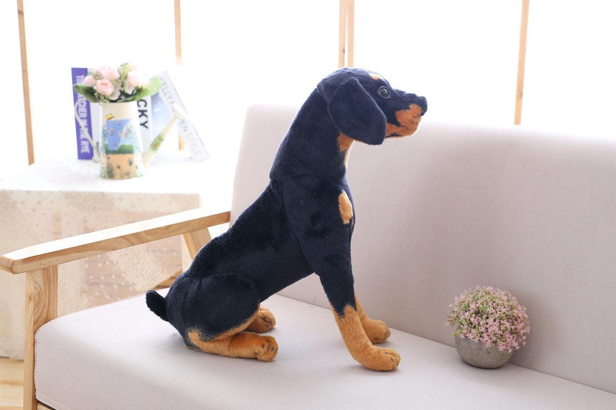 Animaux en peluche Rottweiler réaliste