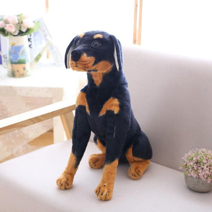 Animaux en peluche Rottweiler réaliste