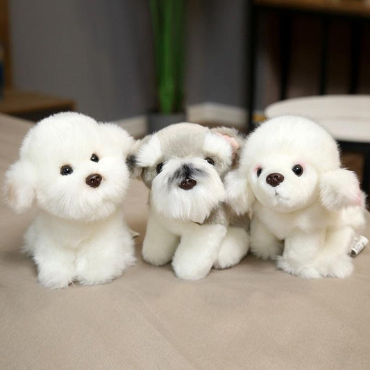 Peluches Bichon, Caniche et Schnauzer