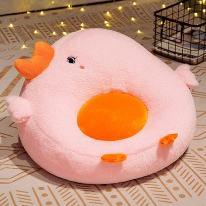 Chicken-shaped floor cushion