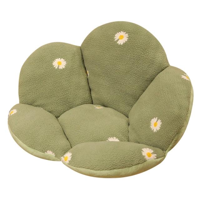 Exquisite embroidered petal cushion