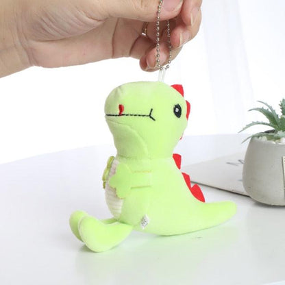 Kawaii dinosaur plush keychain