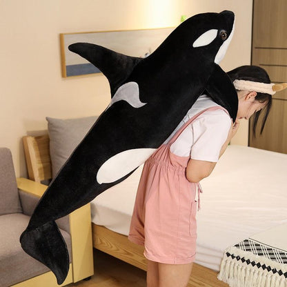 Realistic giant orca plush toy